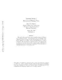 Lessons from a Restricted Turing Test