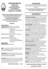 Newsletter 13Th December 2020