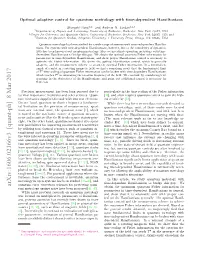 Optimal Adaptive Control for Quantum Metrology with Time-Dependent Hamiltonians