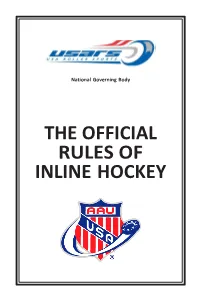 The Official Rules of Inline Hockey
