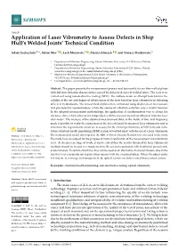 Application of Laser Vibrometry to Assess Defects in Ship Hull's