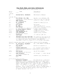 Big Book Name and Date References