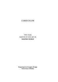 CURRICULUM of MFA Program