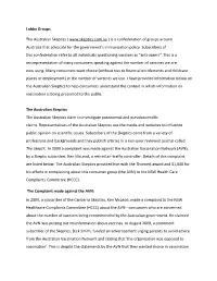 Lobby Groups the Australian Skeptics