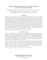 Measuring Extended Structure in Stars Using the Keck Interferometer Nuller