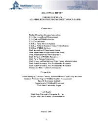 Parker Mountain Adaptive Resources Management Group
