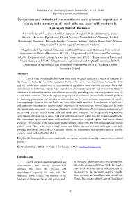 Perceptions and Attitudes of Communities on Socio-Economic