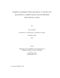 Geophysical Modeling in the Cabot Strait - St