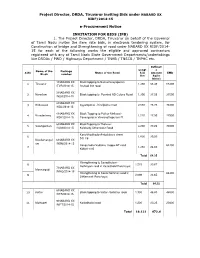 Project Director, DRDA, Tiruvarur Inviting Bids Under NABARD XX E