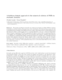 A Fictitious Domain Approach to the Numerical Solution of Pdes In