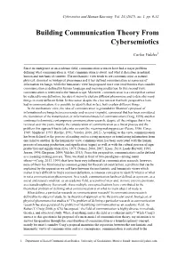Building Communication Theory from Cybersemiotics