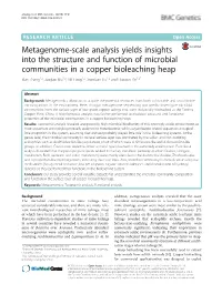 Metagenome-Scale Analysis Yields Insights Into the Structure And