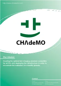 Chademo Fast Charging Solution Is an Accelerator in the Uptake of Electric Vehicles