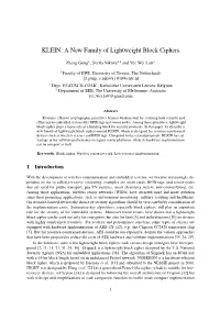 KLEIN: a New Family of Lightweight Block Ciphers