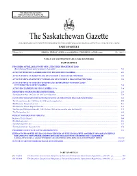 Sask Gazette, Part I, Apr 4, 2008