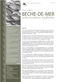SPC Beche-De-Mer Information Bulletin Contains Eight Articles Commercial Species in Tonga and Communications from Several Countries