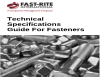 Technical Specifications Guide for Fasteners