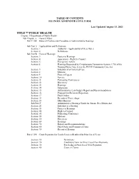 TITLE 77 PUBLIC HEALTH Chapter: I Department of Public Health Sub Chapter: a General Rules Part #: 100 Rules of Practice and Procedure in Administrative Hearings