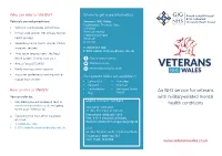 An NHS Service for Veterans with Military-Related Mental Health Conditions