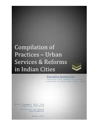 Compilation of Practices – Urban Services & Reforms in Indian Cities