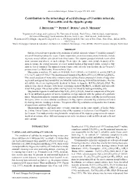 Contribution to the Mineralogy of Acid Drainage of Uranium Minerals: Marecottite and the Zippeite-Group