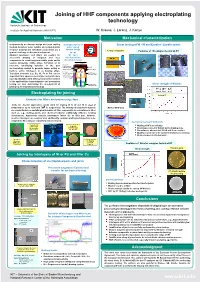 Joining of HHF Components Applying Electroplating Technology