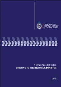 New Zealand Police Briefing to the Incoming Minister