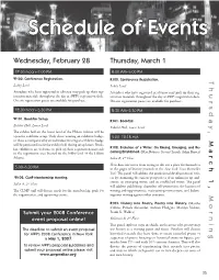 Schedule of Events