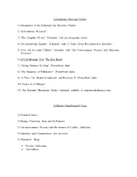 Schematized Recovery Packet