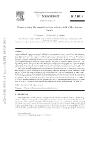 Characterizing the Original Ejection Velocity Field of the Koronis Family