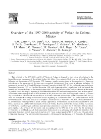 Overview of the 1997^2000 Activity of Volca¤N De Colima, Me¤Xico
