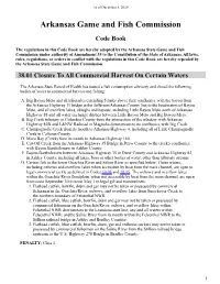 Arkansas Game and Fish Commission Code Book