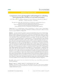 Comparison of Two Photographic Methodologies for Collecting and Analyzing the Condition of Coral Reef Ecosystems 1,2, 1 2 1 1 D