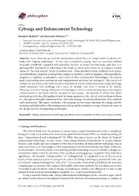 Cyborgs and Enhancement Technology