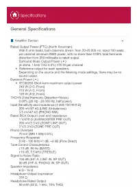 General Specifications