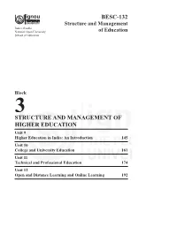 Structure and Management of Higher Education BESC-132