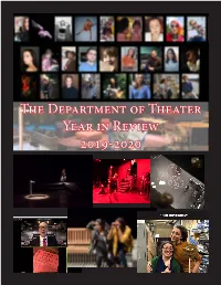 The Department of Theater Year in Review 2019-2020