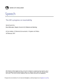 The UK's Progress on Resolvability