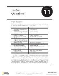 Yes/No Questions 11