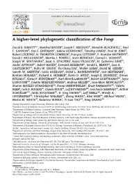 A Higher-Level Phylogenetic Classification of the Fungi