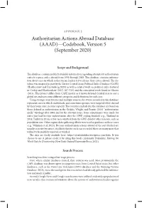 AAAD)— Codebook, Version 5 (September 2020)