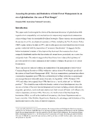 Assessing the Promise and Limitations of Joint Forest Management in an Era of Globalisation: the Case of West Bengal.1