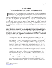 On Corruption an Interview Between Alex Chafuen and Joseph E. Gorra