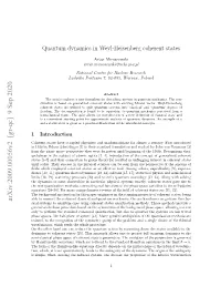 Quantum Dynamics in Weyl-Heisenberg Coherent States
