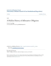 A Hidden History of Affirmative Obligation Patrick O