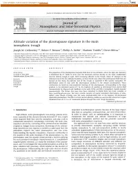 Altitude Variation of the Plasmapause Signature in the Main Ionospheric Trough