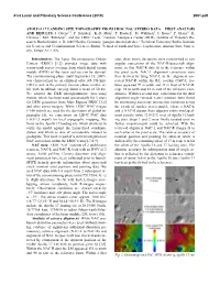 Apollo 17 Landing Site Topography from Lroc Nac Stereo Data – First Analysis and Results
