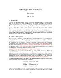 Building Gretl on MS Windows