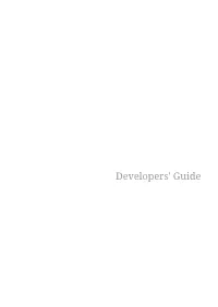 Developers' Guide Table of Contents