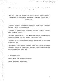 Effects on Varietal Aromas During Wine Making: a Review of the Impact of Varietal 1 2 Aromas on the Flavor of Wine